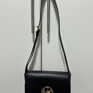 Black Leather Crossbody Bag